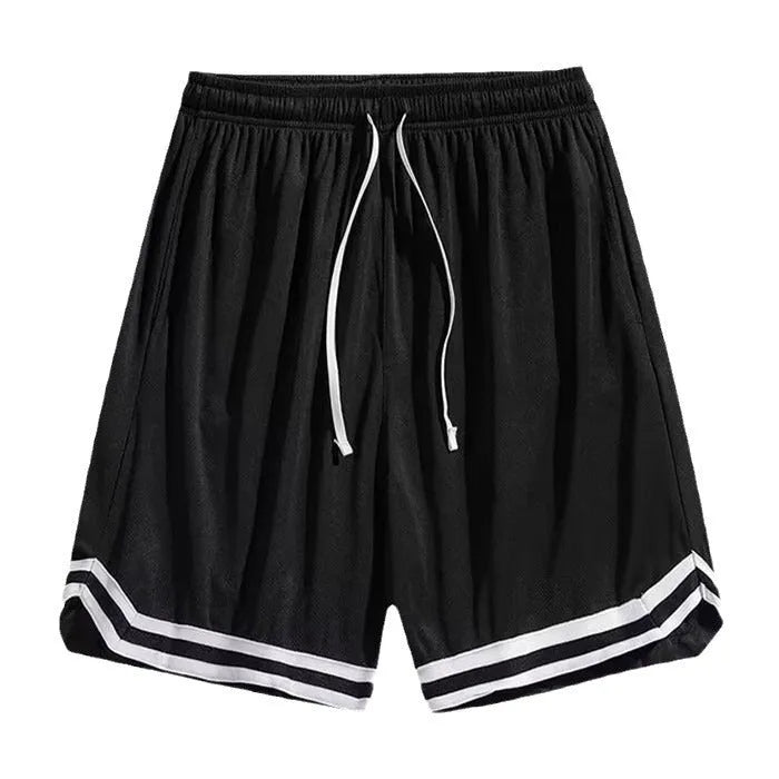 Men's loose casual cropped trousers in a gradient colour pattern.