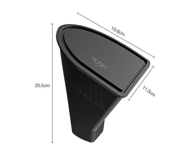 Black ABS car door trash cans for Tesla Model Y front door compartments