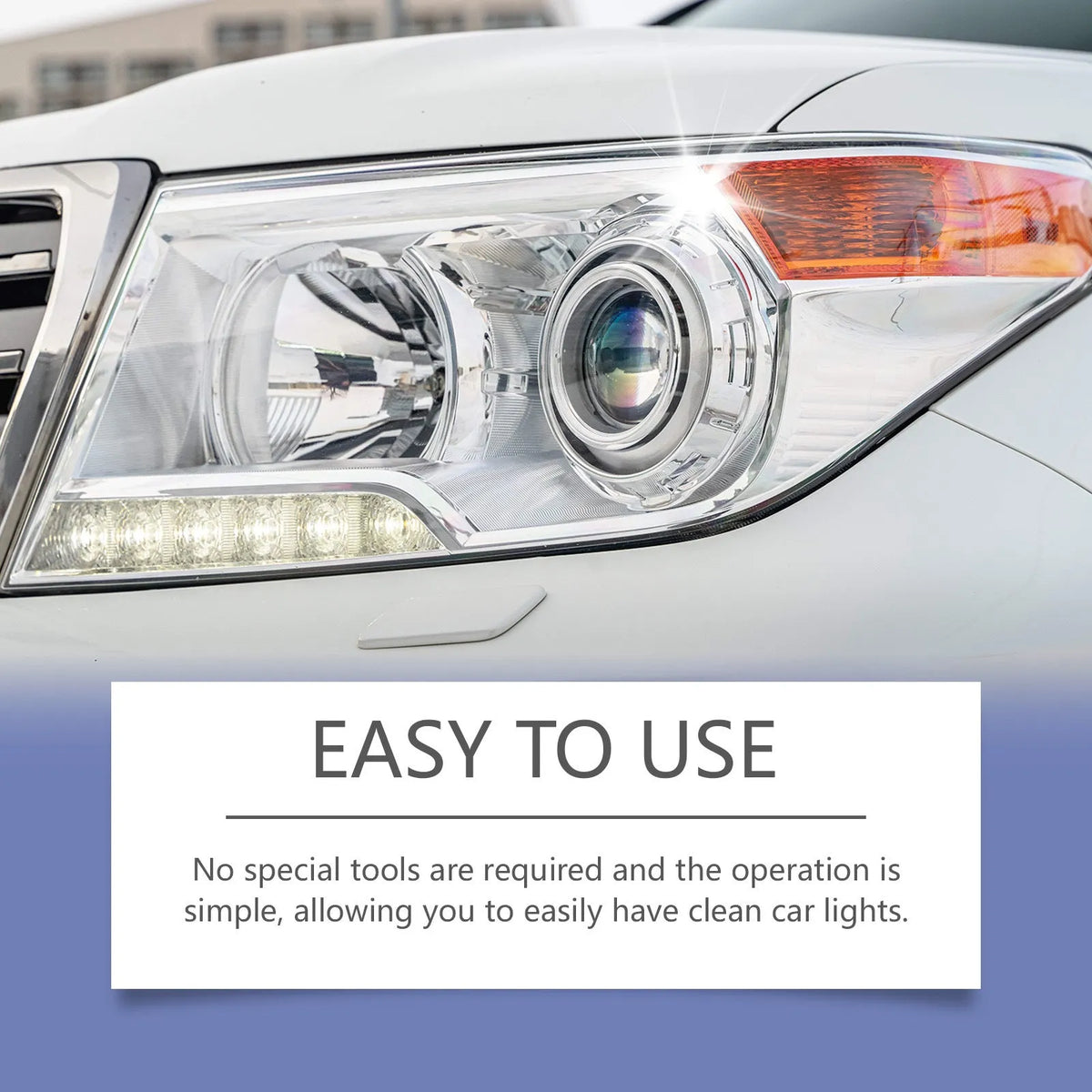 30ml car headlight repair essence bottle, 2.8x2.8x8.8cm, containing Nano silicone and sodium bicarbonate