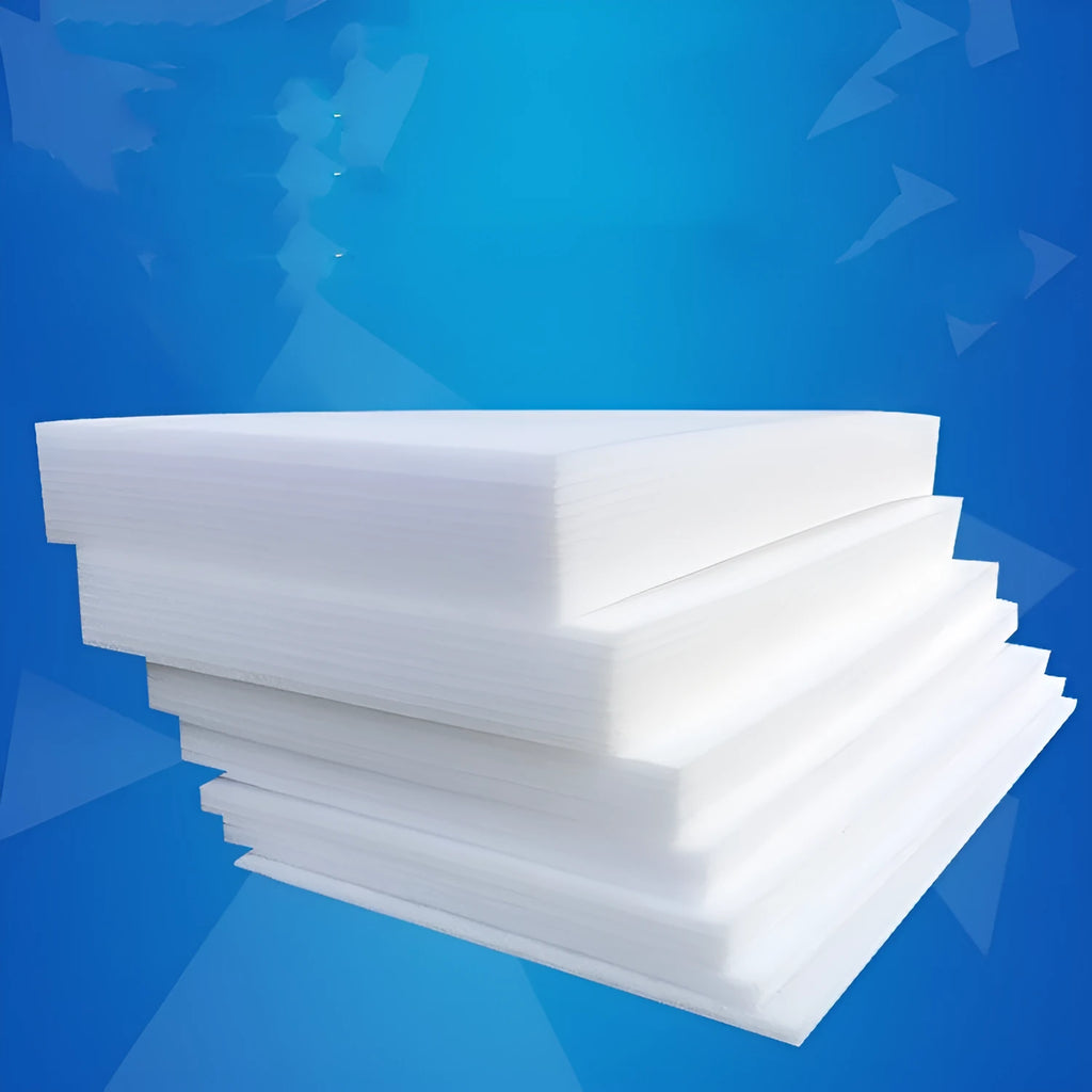 White EPE pearl cotton foam board measuring 200cm by 100cm with 10mm thickness