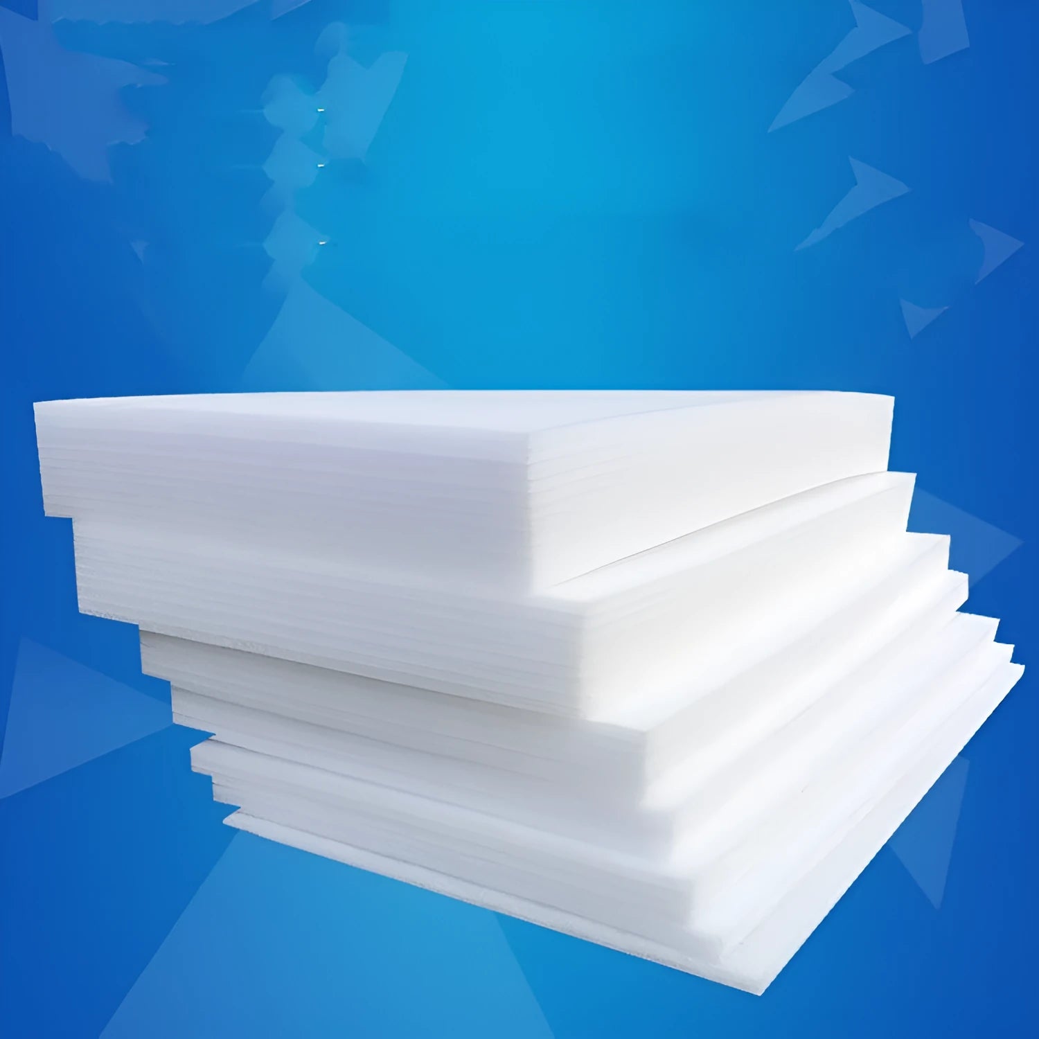 White EPE pearl cotton foam board measuring 200cm by 100cm with 10mm thickness