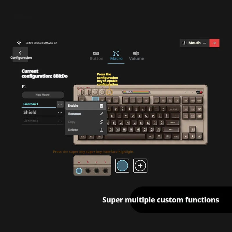 Retro mechanical gaming keyboard with Bluetooth wireless and C64-inspired 87-key design