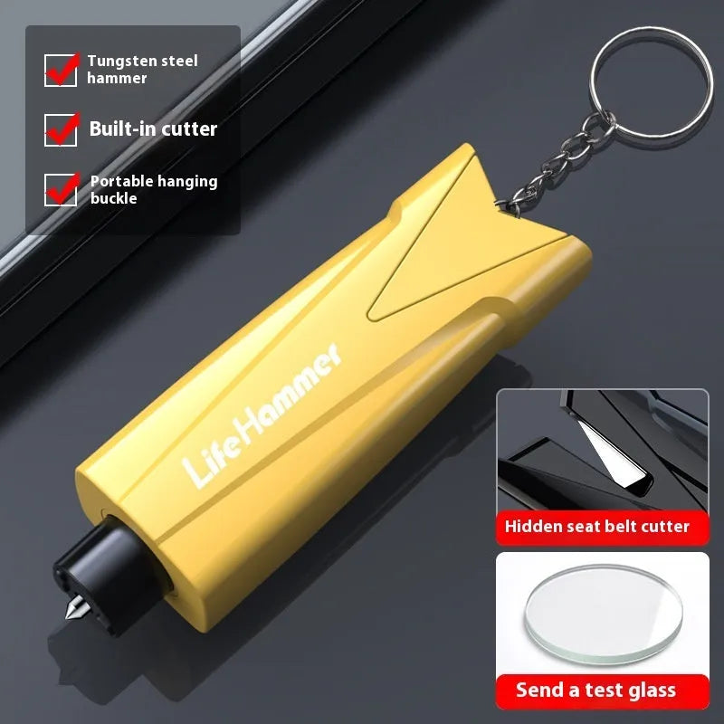 Emergency broken window hammer car breaker in black, red, blue, yellow and green ABS