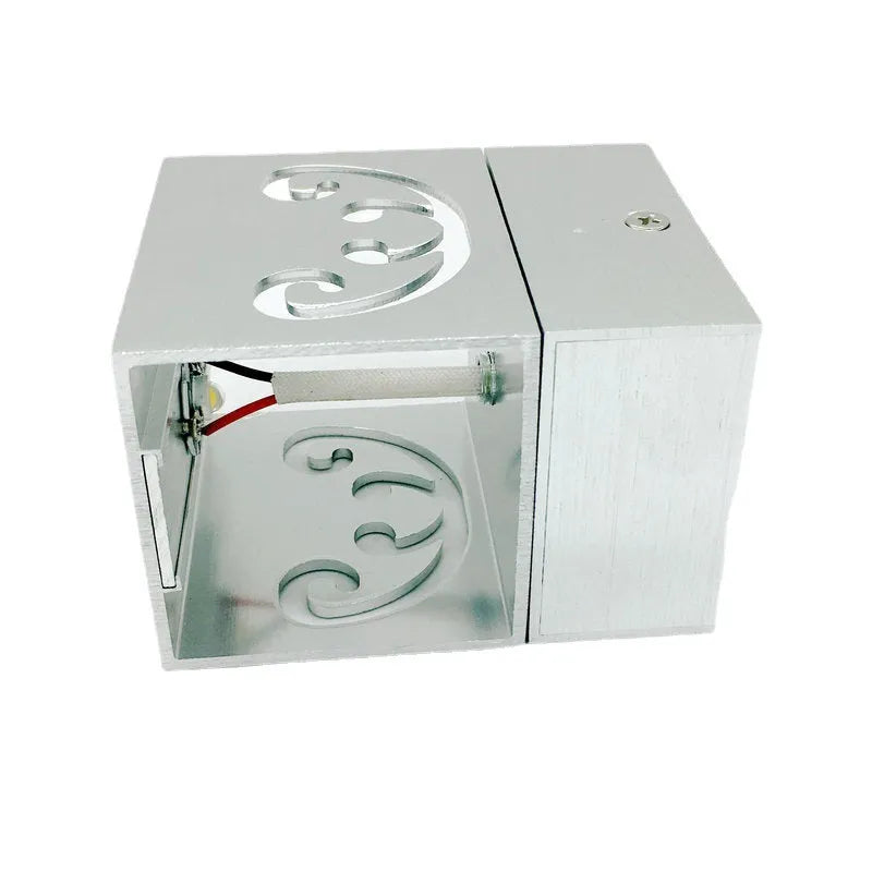 Modern butterfly-shaped wall lamp with aluminium shade and remote control for colour selection