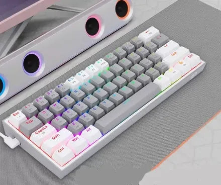 Red Dragon K616/K617 mechanical keyboard, 60% compact, RGB backlight, red axis, three-mode wireless.