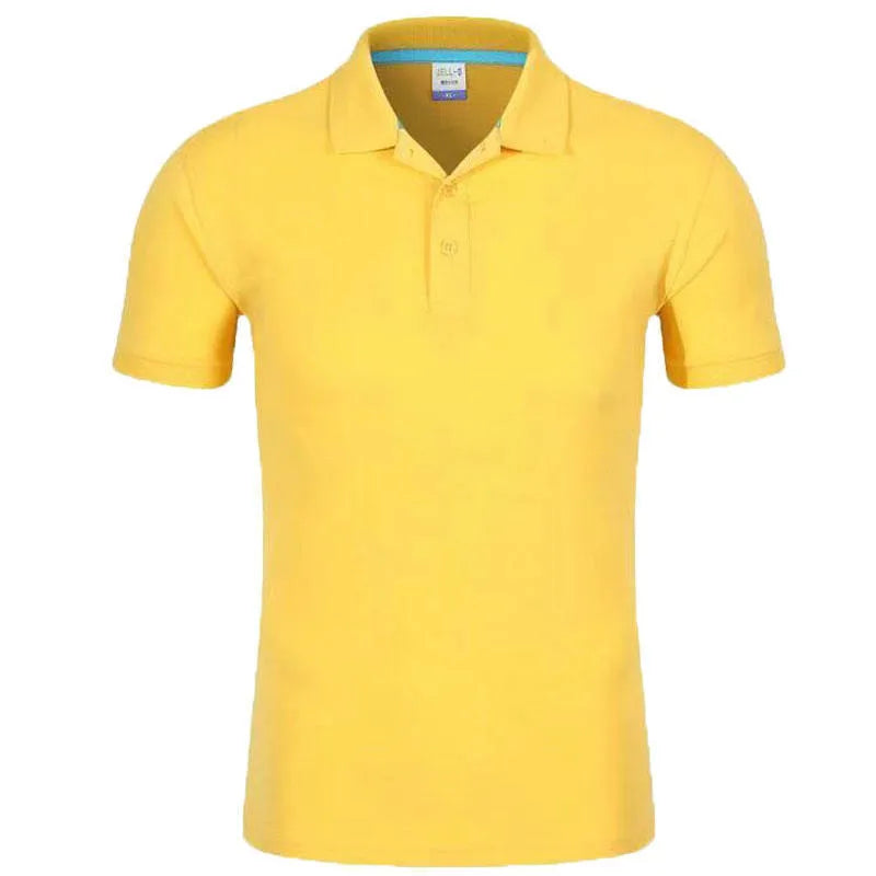 Short sleeve lapel advertising shirt in combed cotton, casual top with slit detail, available in 13 colours and sizes S to 4XL.