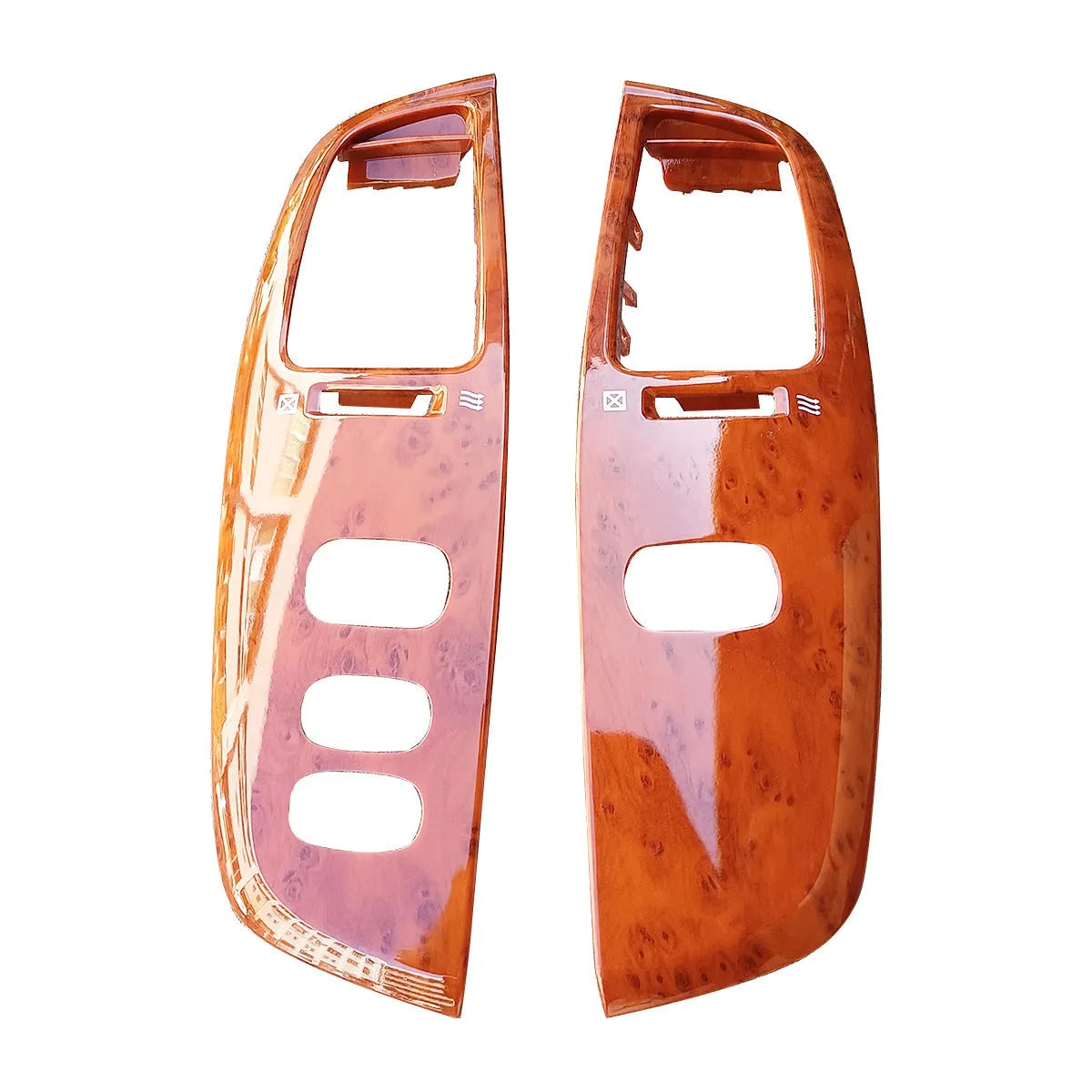 Peach wood colour decorative air outlet panel covering wall vent