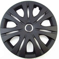 Universal ABS plastic wheel hub cover in silver finish for 15-inch car wheel.