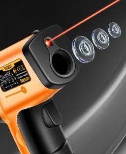 Infrared thermometer high precision industrial LCD display black colour