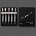 10-piece watch repair screwdriver set with multiple handles and 20 spare drill bits
