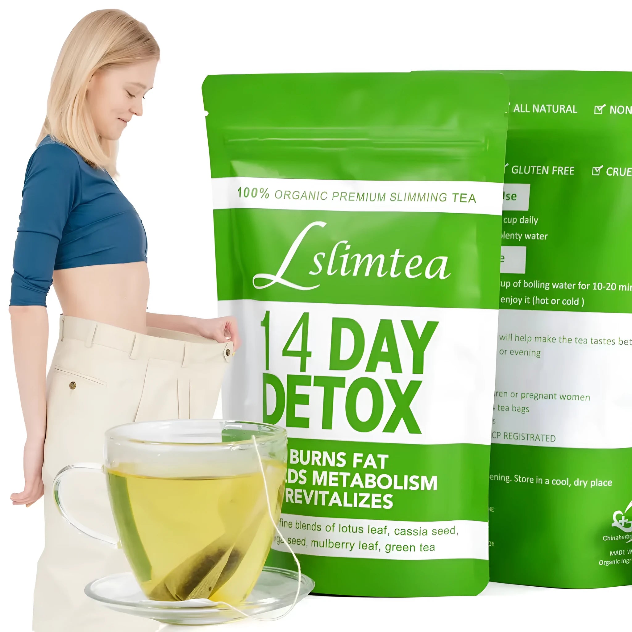 14-day herbal detoxification diet tea pack with 3g sachets for weight loss support programme