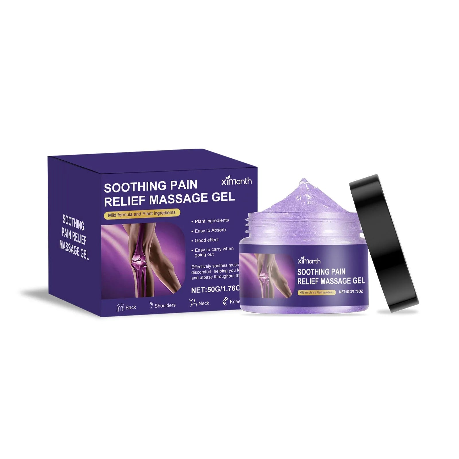 50g tube of body joint care gel with cooling menthol formula for topical pain relief