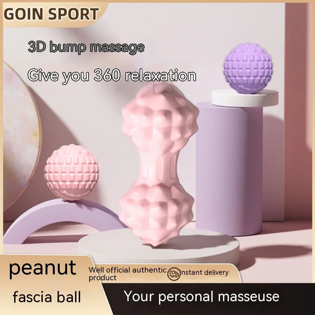 TPR foot massage ball in blue colour showing 6cm diameter size for acupressure and fitness use