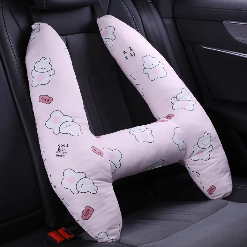 55x70cm car headrest pillow with pearl cotton filling in a selected pattern.