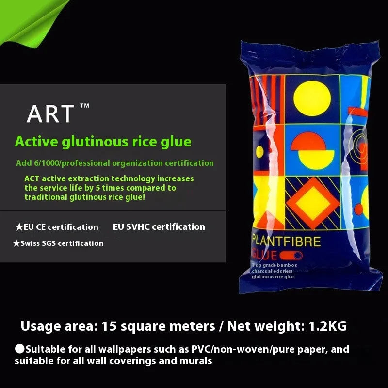 3 rolls of glutinous rice wallpaper glue in environmental protection packaging for formaldehyde-free wall sticking