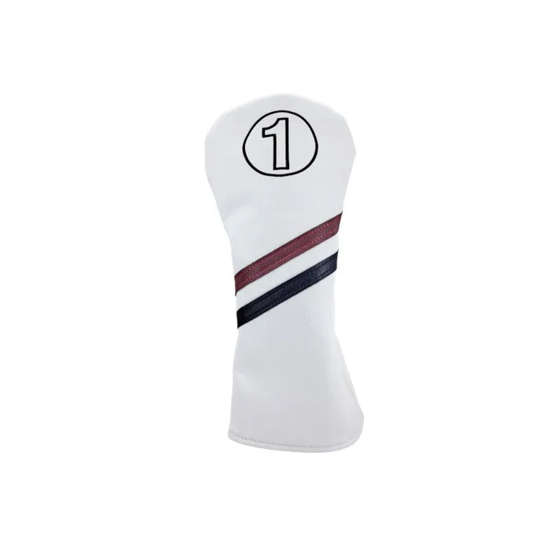 Simple golf club sleeve protective cover in black for fairway wooden pole sets