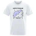 Hippotenuse Opposite Adjacent printed loose fit cotton T-shirt shown in multiple colours