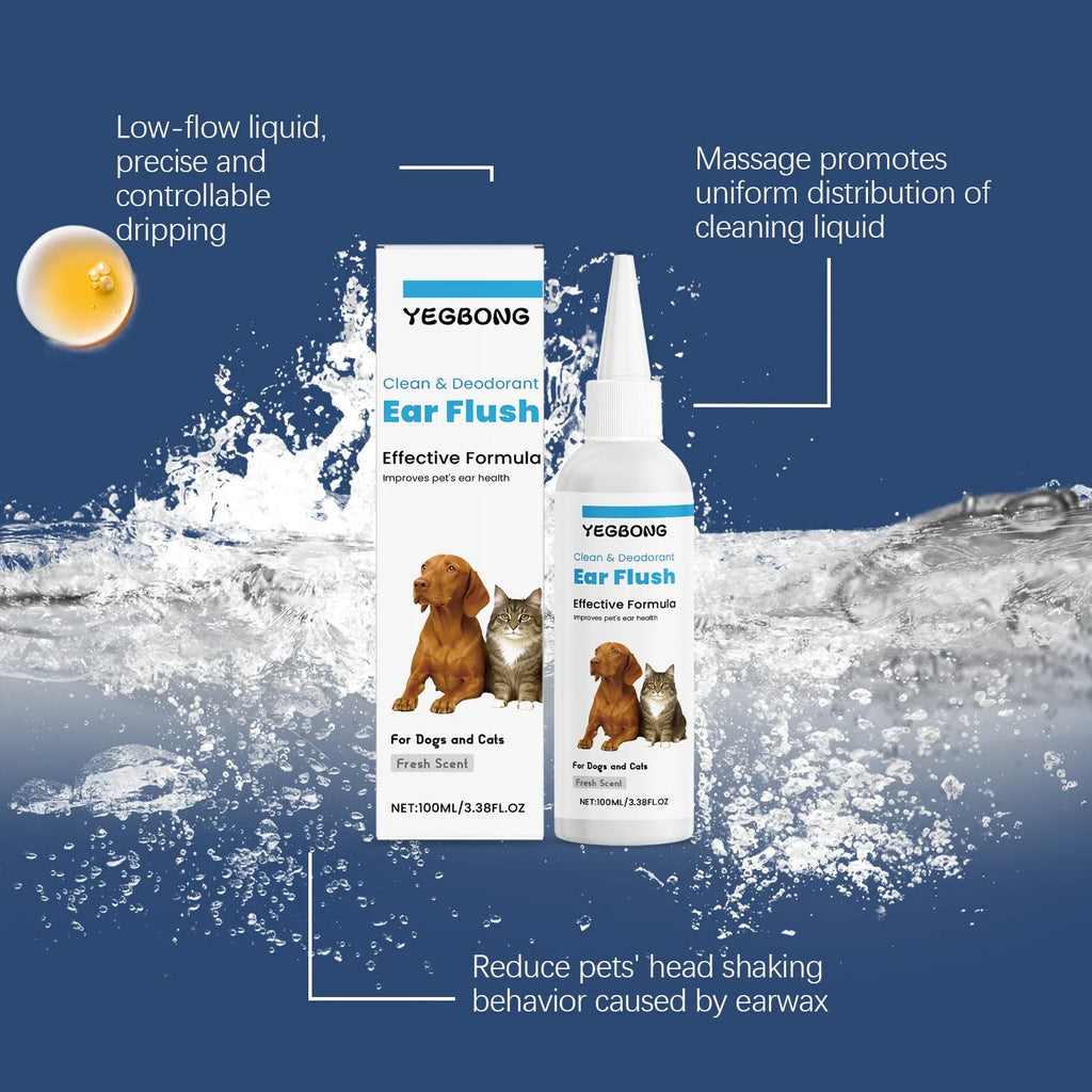 100ml pet ear cleaner bottle for dogs and cats earwax removal