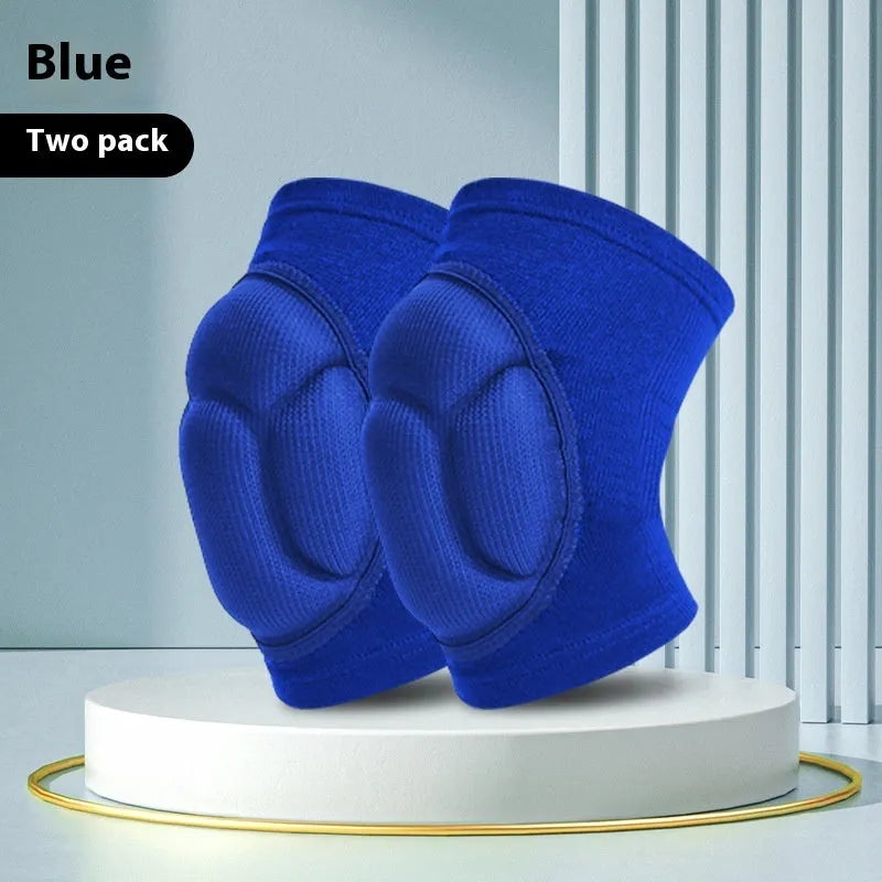 Black and blue thick sponge kneepad for dance and volleyball protection