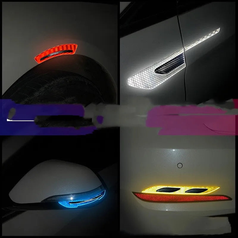 Blue reflective bumper strips for universal car application with 17mm width