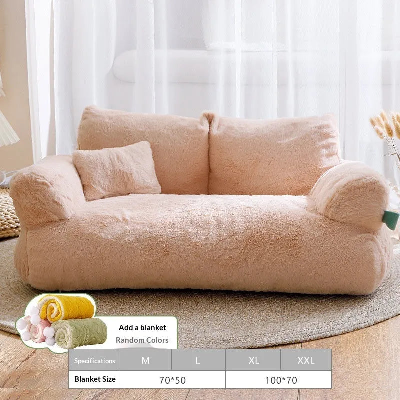 Warm pet bed with removable washable cover in Mousse Coffee, available in sizes M to XXL for pets under 4 kg to 12.5 kg