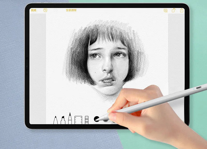 Capacitive stylus pen for Android and iOS tablets, compatible with multiple iPad generations, black.