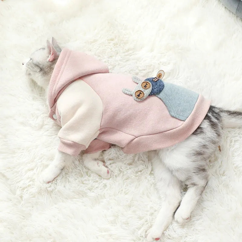 Brown cotton pet dog sweatshirt shown in size M with pullover design