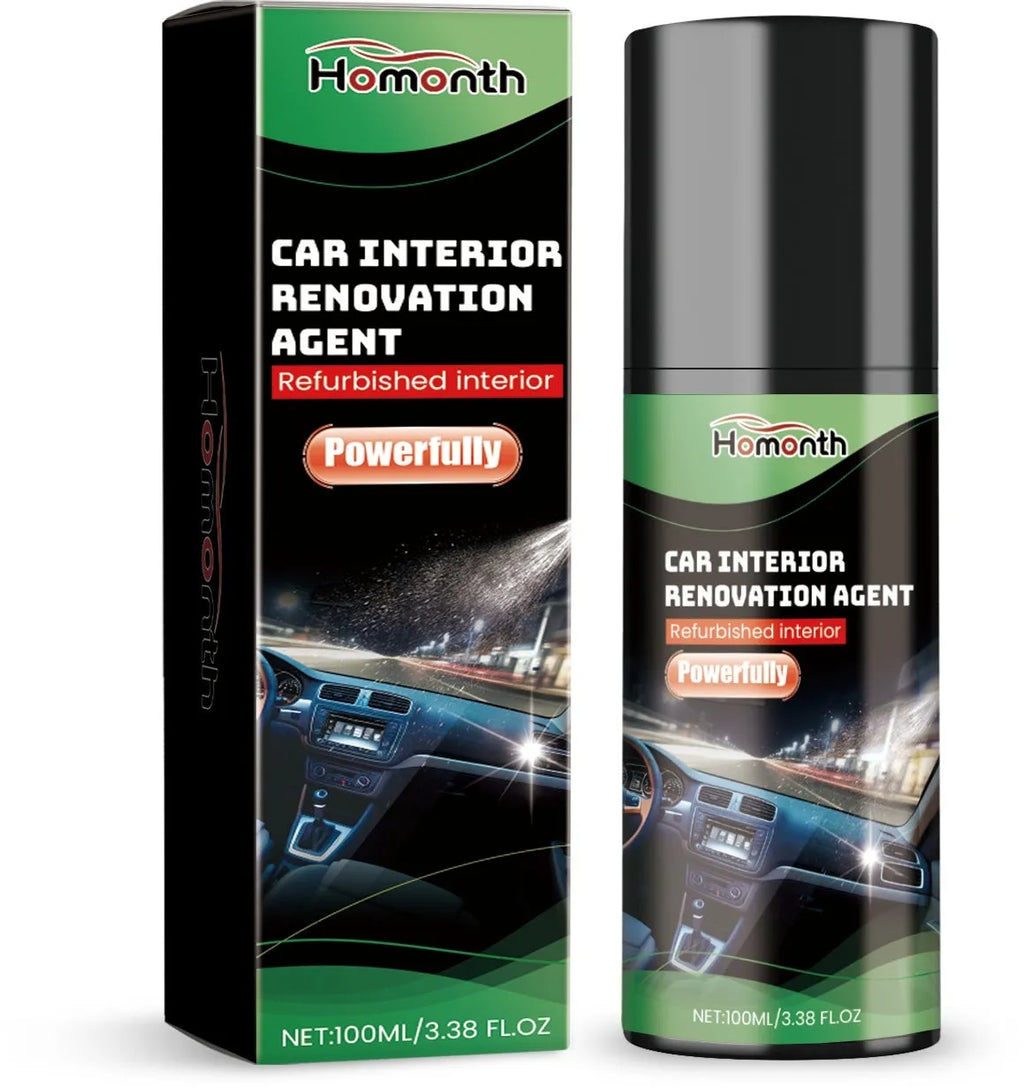 100ml automotive interior refurbishment agent in a 3.8x3.8x14.8cm PET bottle