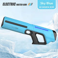 Rechargeable electric water gun in Pearl White, Sky Blue or Retro Brown, 42.5cm plastic toy for teens 7-14