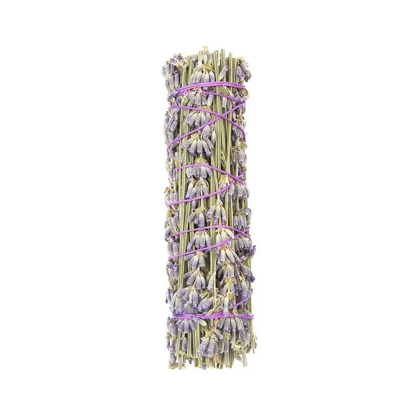 Natural dried lavender flower aromatherapy stick measuring approximately 10 centimetres in length.