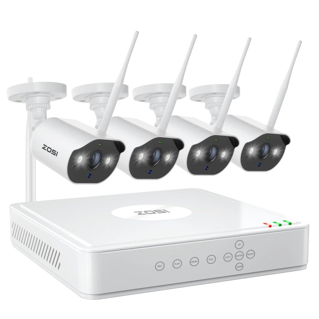 ZOSI Zhou Shi 5MP HD POE network video recorder security system with outdoor cameras