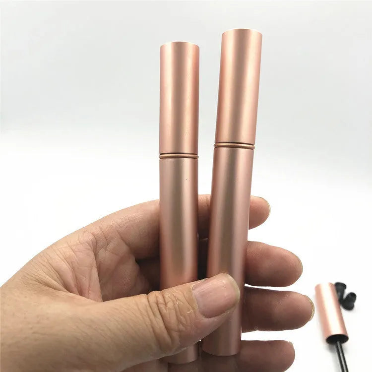 4ml Metal Aluminium Tube Eyeliner Bottle with Rose Gold Paint - 118mm x 15mm Aluminium Powder Gold Eyeliner, Eyelash, Lip Brush Bottle with Black Inner Plug for Cosmetic Use