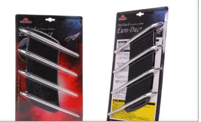 Black shark gill air outlet car body sticker 180x270x20mm with electroplated finish