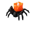 Halloween spider candlestick ornament, plastic battery-operated candle light, 7x8.5x5cm, spider lamp colour