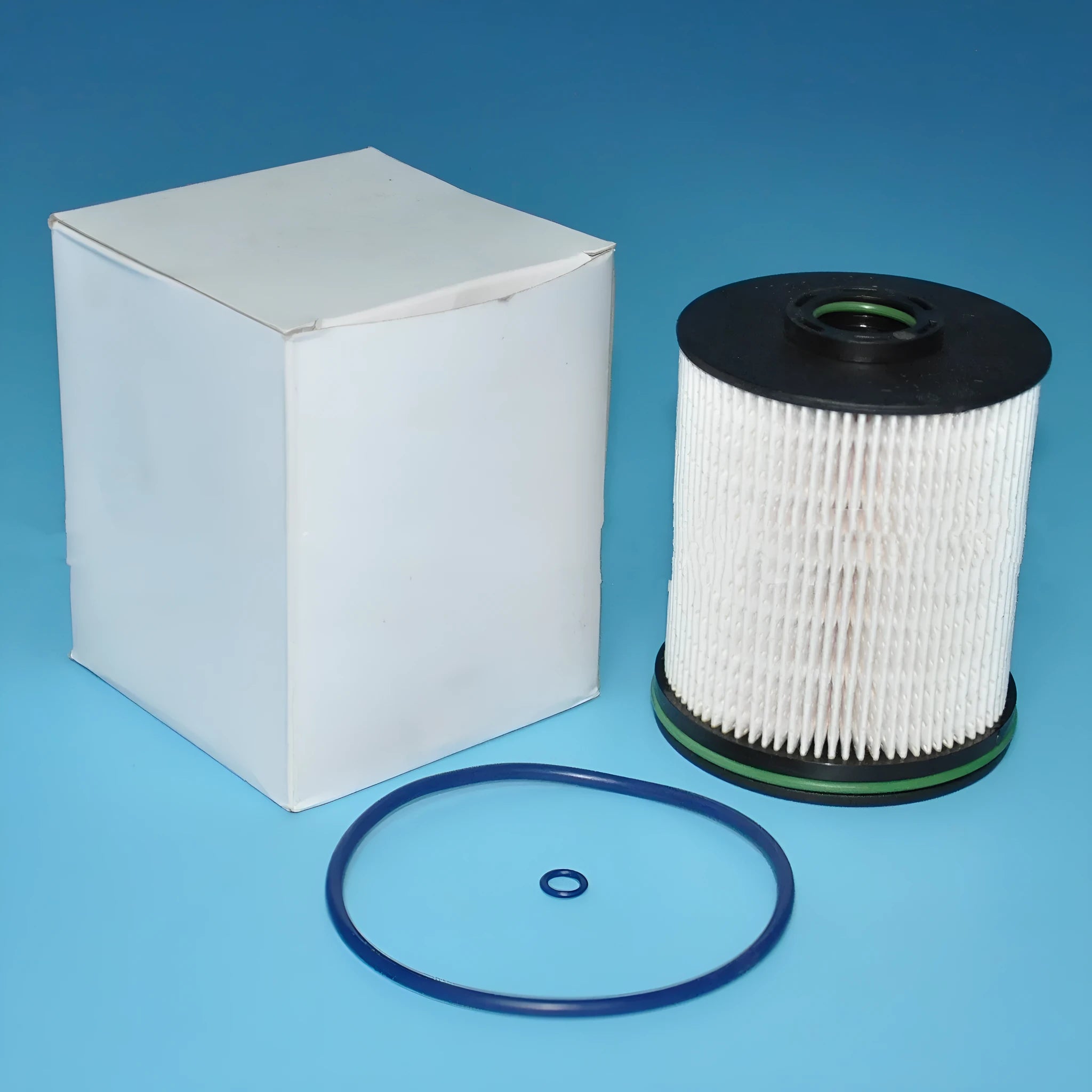 Diesel fuel filter and gasket for Vauxhall Opel Astra, 106mm tall, with OE numbers 23304095 23304096