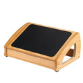 Wooden bamboo office desk footstool in wood colour with modern simplicity design