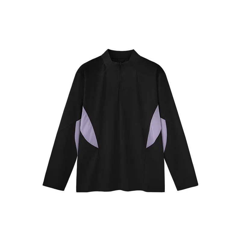 Men's solid colour lightweight polyester shirt with stitching detail in long sleeve and short sleeve styles