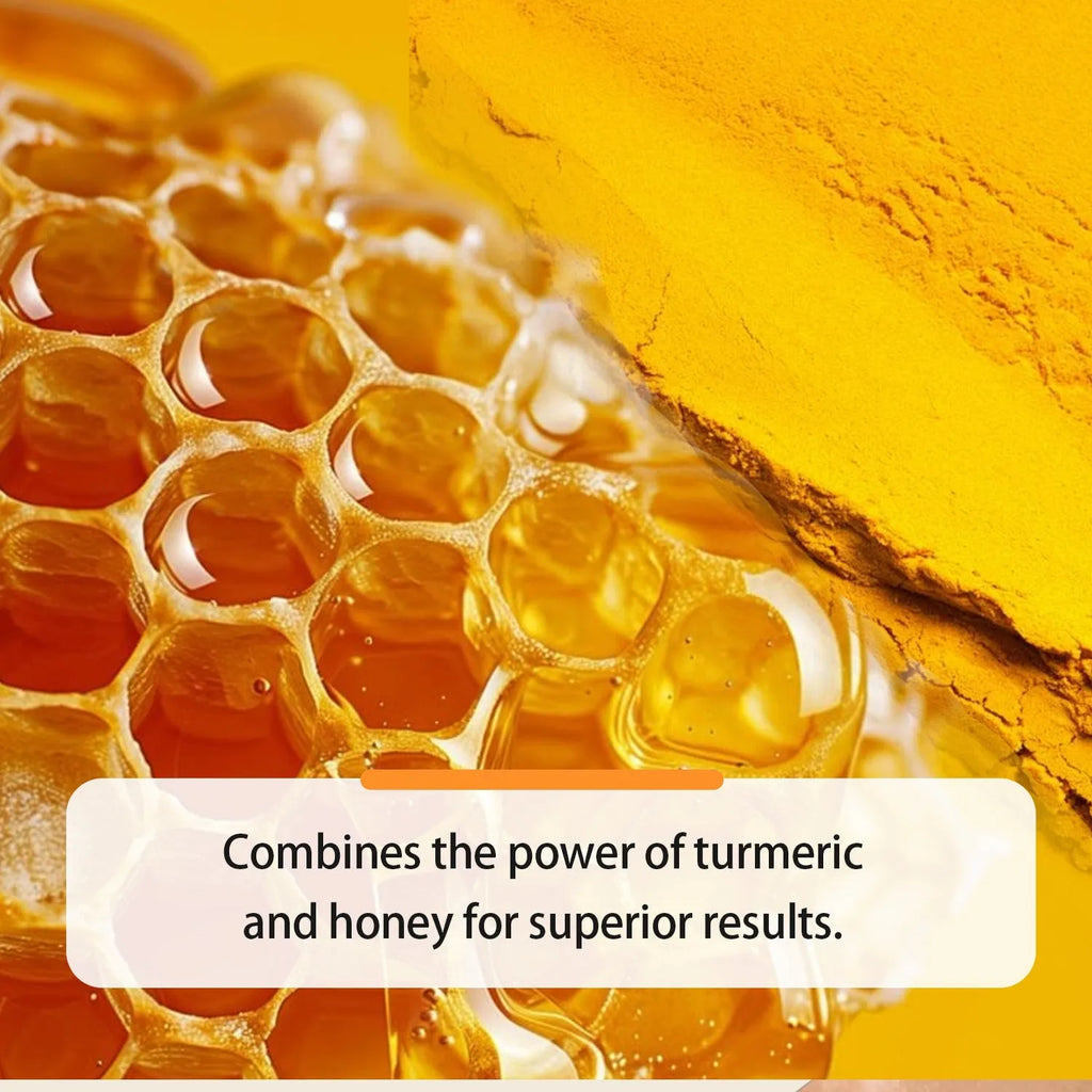 30ml bottle of turmeric honey essential oil with neutral packaging for facial beauty application