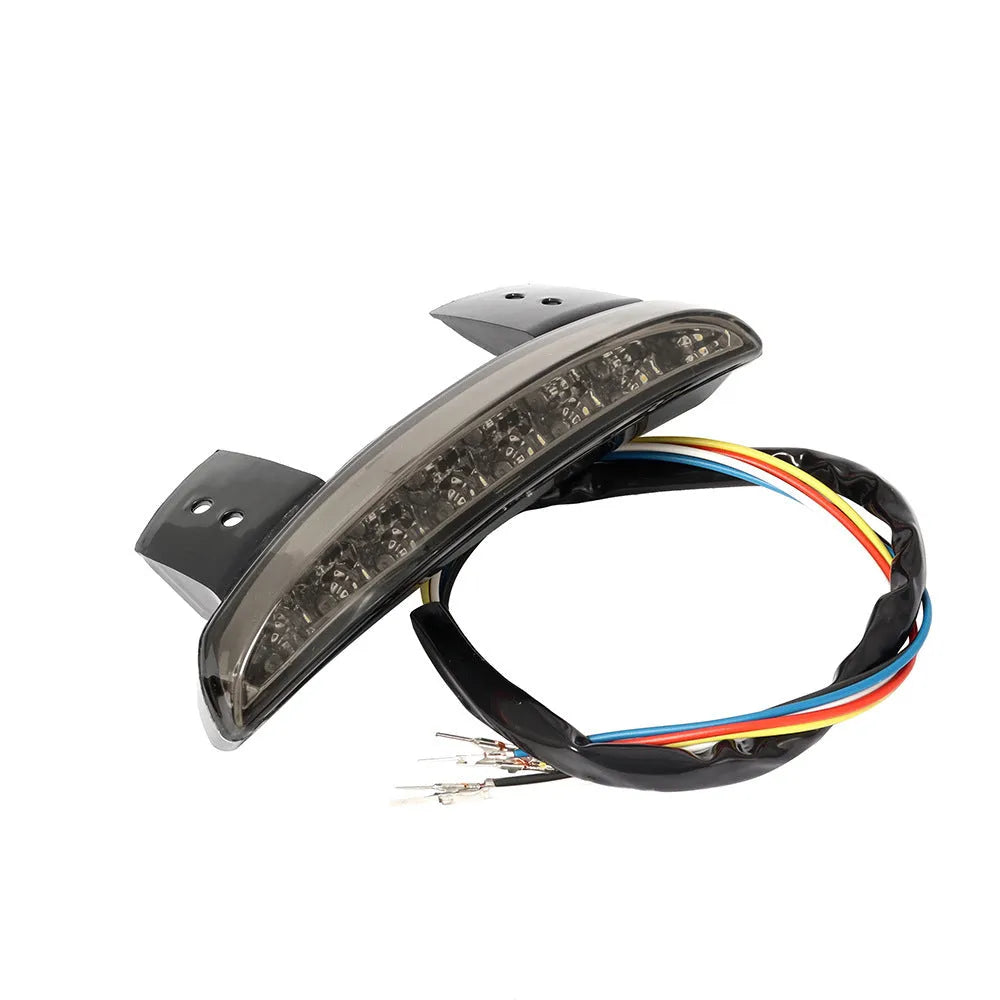 Modified XL883 1200 LED rear lamp brake taillight with red five lines wiring.