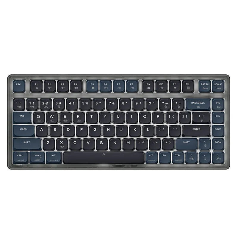 Ajazz AK832PRO three-mode mechanical keyboard with colour screen on a desk