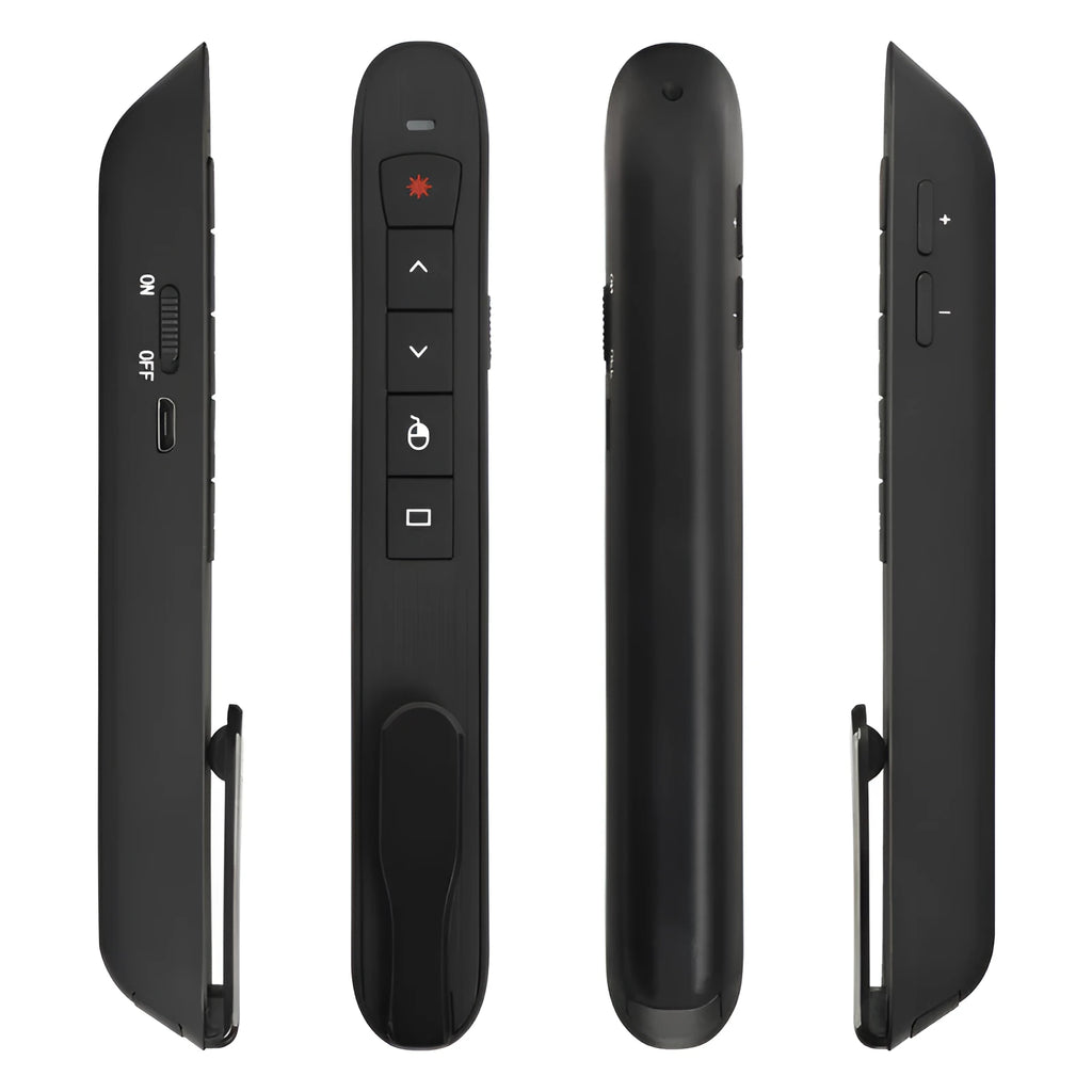 Black Flying Squirrel page turning pen laser pointer, ABS presentation remote, 139 x 19 x 21 mm
