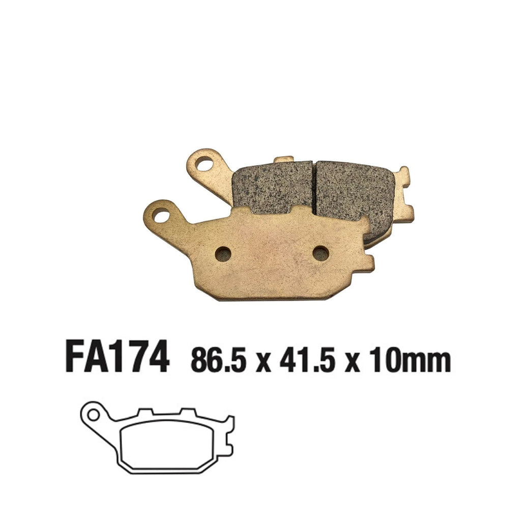Honda CBR954RR rear brake pads pair with sintered metal asbestos-free composition
