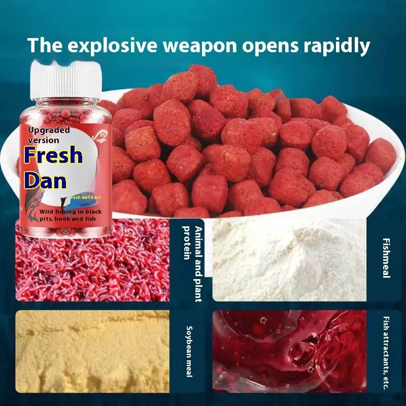 Bottle of lazy particle crucian carp and grass carp bait for freshwater wild fishing