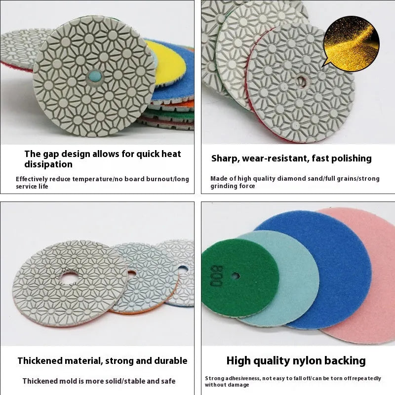 4-inch diamond polishing pad 100mm water mill grinding disc for quartz marble granite terrazzo