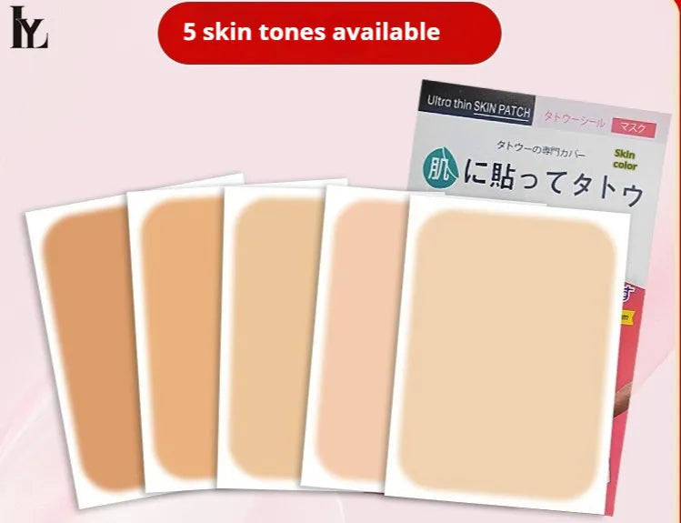 Tattoo cover patch with 130mm concealer brush in six skin-tone shades for birthmark and tattoo coverage