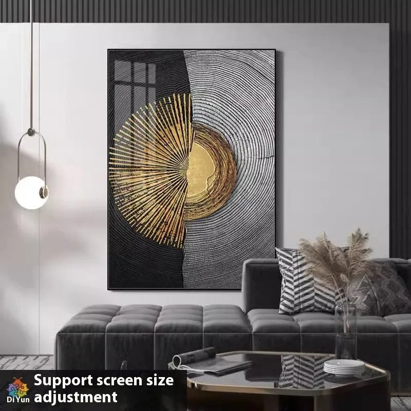 Modern minimalist abstract canvas painting with aluminium alloy frame, available in 50x70cm and 60x80cm sizes.