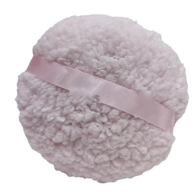 Oversized plush powder puff 150x75mm in pink white skin colour options