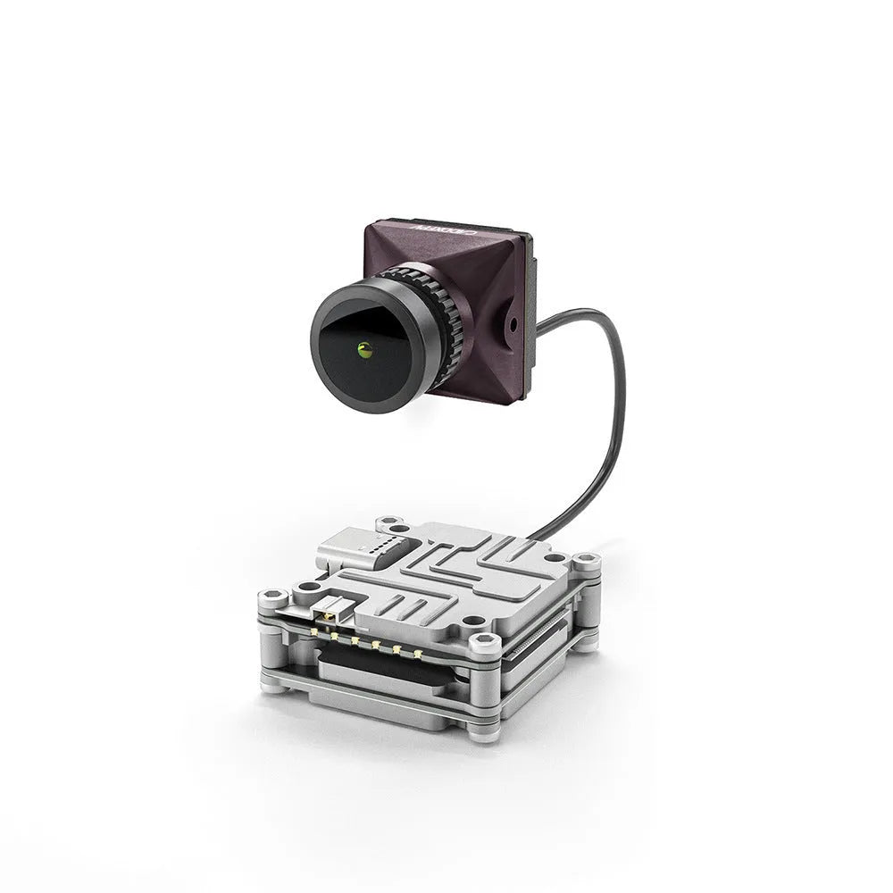 Caddx ADAPTS DJI FPV digital transmission Polar Vista kit in silver with screws, spacers, and cables.