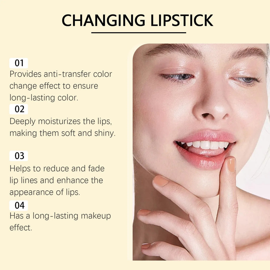 Gold foil nourishing lipstick with 3.5g content in rectangular packaging