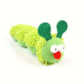 Green interactive plush cat toy pillow with rechargeable electronics.